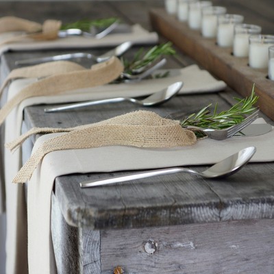 Natural Linen Boxed Table Tissue Set of Four