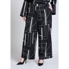 ELOQUII Women's Plus Size Pull On Printed Wide Leg Pant - 3 of 4