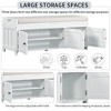 AndMakers 43.5 in. Bedroom Bench with 3 Doors - 4 of 4