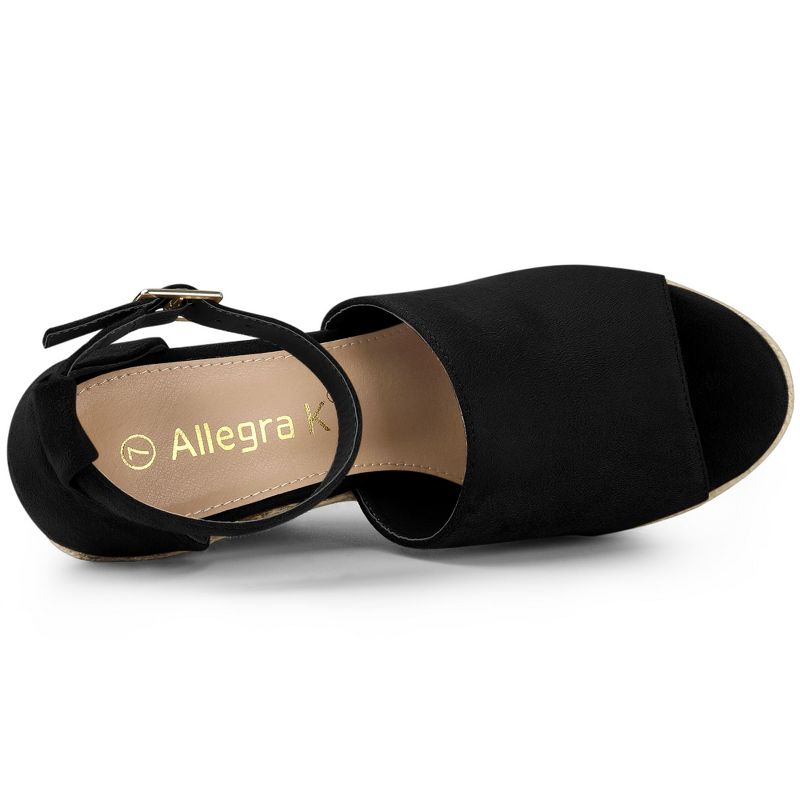 Allegra K Women's Espadrilles Platform Heels Wedges Sandals, 5 of 8