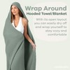Comfy Cubs Muslin Adult Hooded Towel - Large, Absorbent Hooded Bath Towels for Adults, Stylish Towel with Hood - 4 of 4