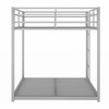 CAVINAS Full over Full Bunk Bed Metal Bed Frame with Full Length Guardrails and Ladder for Bedroom, Silver - 3 of 4