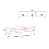 VYNXARIA TV Stand, 2 Doors, 1 Shelf, Black / Natural Oak - 3 of 4