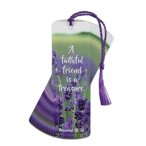 Dicksons Faithful Friend is Treasure Lavender Cardstock Tassel Bookmark Tags Pack of 12 - 1 of 2