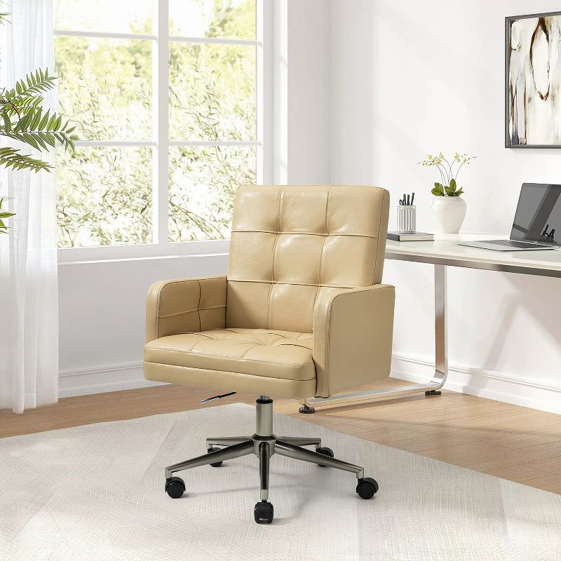 Josua Modern Button-tufted Task Chair with Mental legs Office Chair | KARAT HOME, 2 of 12