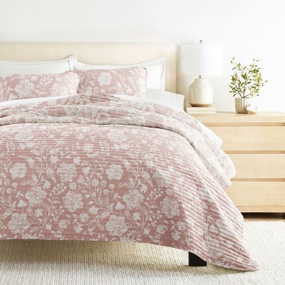 Becky Cameron Super Soft Quilt Set – Lightweight All Season Coverlet in Textured Floral Design by Becky Cameron, Textured Floral Rose, Twin/Twin Extra Long — фото 3