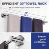 Towel Rack for Bathroom - 20'' Rustproof Towel Holder, Sturdy Towel Bar Wall Mounted, Space-Saving Towel Hanger - 2 of 4