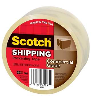 Scotch 3750 Commercial Grade Shipping Tape, 1.88 Inches x 54.6 Yards, Clear