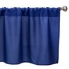 Everyday Kids Navy Blue 60x15” Window Valance for Baby, Toddler & Teen Boys – Solid Color Room Décor Treatment with 3” Rod Pocket - 4 of 4
