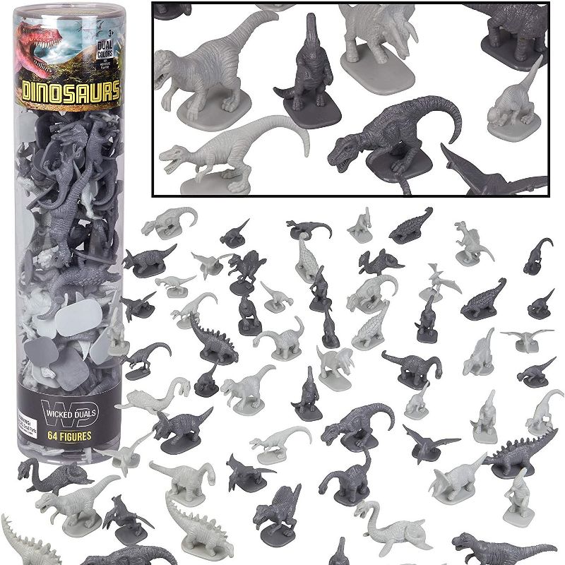 Hingfat Dinosaur Toy Figures Playset, 64 Pieces, 1 of 4