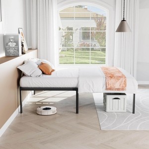 ELJGET Heavy Duty Metal Bed Frame with Sturdy Steel Slat Support, No Box Spring Needed - 1 of 4