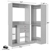 Besiost 71-In Freestanding Closet System Set with Wood Drawers, Corner Closet Organizer with Hanging Rods - 4 of 4
