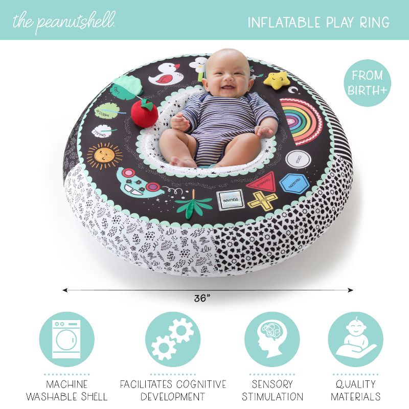 The Peanutshell Montessori Play Ring for Babies, Activity Center for Baby & Sensory Center for Sitting Up, 2 of 7