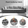 KTMBDW 102.4" Sofa Couch, Comfy Couches for Living Room, Plush Corduroy Sofas for Living Room, Tool-Free Setup Deep Seat Sofa - 4 of 4