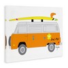 Stupell Industries Retro Orange Beach Cruiser Surf Canvas Art - 2 of 4