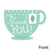 Big Dot of Happiness Floral Let's Par-Tea - Shaped Thank You Cards - Garden Tea Party Thank You Note Cards with Envelopes - Set of 12 - 3 of 4