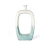 HomeRoots 18" Aqua And White Ombre Ceramic Table Vase - 4 of 4