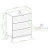 NicBex Mid-Century Style Drawer Dresser,Chest of Drawers for Bedroom, Living Room,Dining Room,Study,Bedroom Furniture,Simple Color - 4 of 4