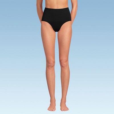 Lands' End Women's Sculpting Suit Chlorine Resistant Targeted Control Retro High Waisted Bikini Swim Bottoms