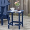 Outsunny Patio Side Table, 18" Square Outdoor End Table, HDPE Plastic Tea Table for Adirondack Chair, Backyard or Lawn - 3 of 4