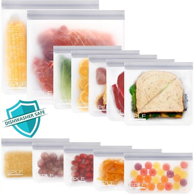 6 Pack Reusable Gallon Freezer Bags, BPA Free Extr