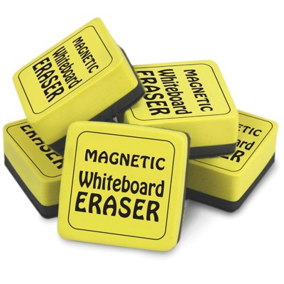 The Pencil Grip Magnetic Whiteboard Eraser, 2" x 2", Yellow, Pack of 12 (Pack of 2)