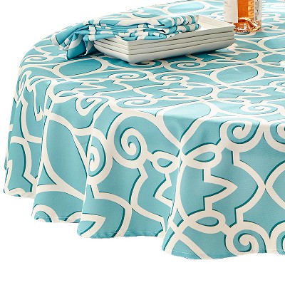 turquoise tablecloth