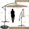 Costway 10FT Patio Solar-Lighted 112 LED Cantilever Offset Umbrella Crank Tilt Outdoor - image 3 of 4