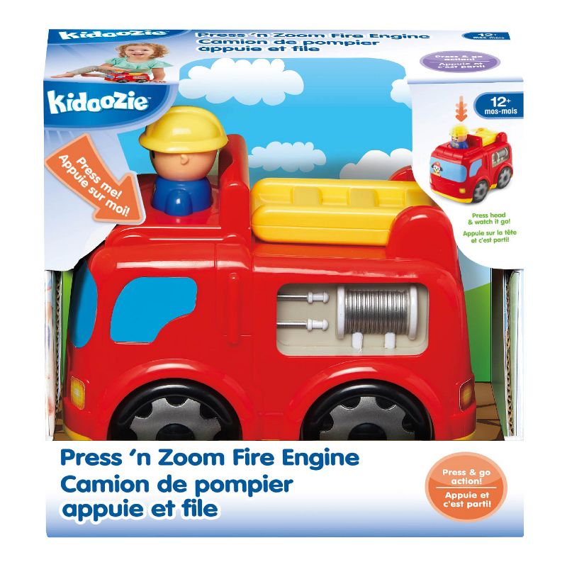 Kidoozie Press n Zoom Fire Engine, Toddlers ages 12 months and older, 2 of 7