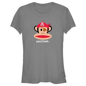 Juniors Womens Paul Frank Halloween Julius the Monkey Pirate T-Shirt - 1 of 4