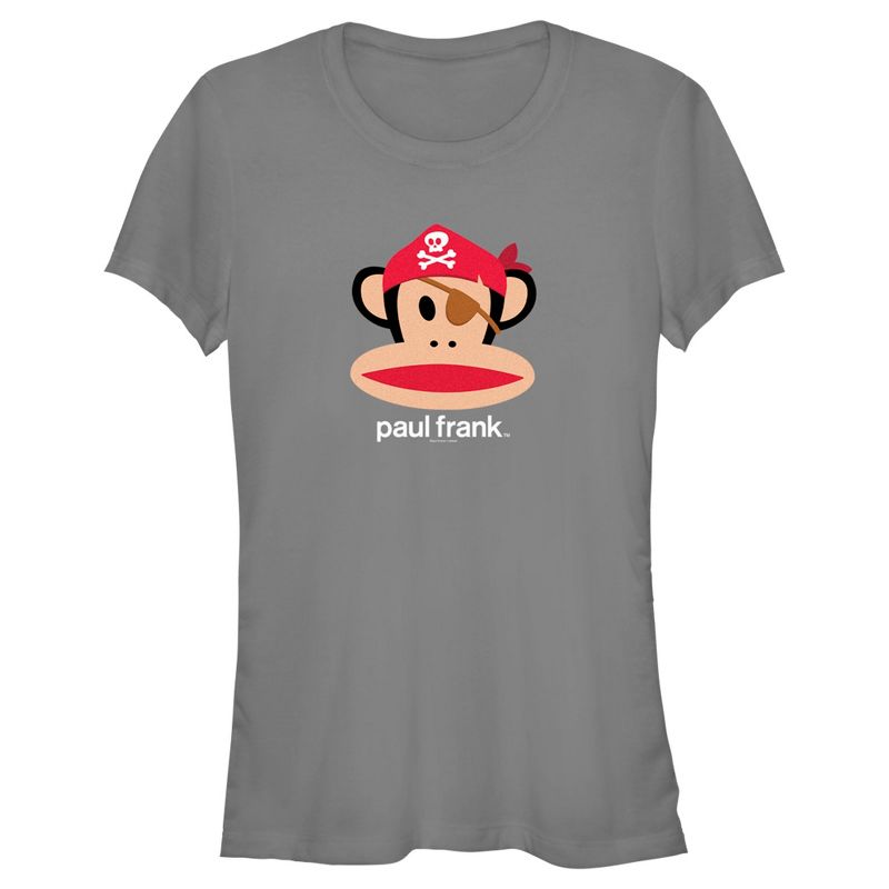Juniors Womens Paul Frank Halloween Julius the Monkey Pirate T-Shirt, 1 of 5