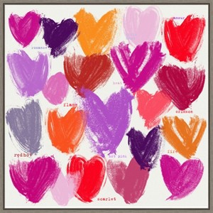 Amanti Art You Color My World With Love by Jenny Frean Canvas Wall Art Print Framed 22-in. x 22-in. - 1 of 4