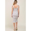 PinkBlush White Floral Smocked Fitted Maternity Dress - 4 of 4