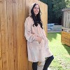 Catalonia Women’s Hoodie Sweatshirt Dress, Casual ¾ Sleeves Pullover Sweater with Kangaroo Pocket, Womens Summer Tops, One Size - 2 of 4