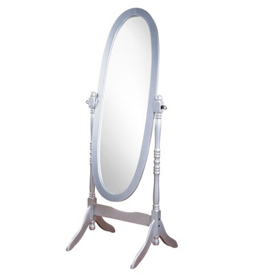 SEVOBAL Bathroom Vanity Mirrors Elegant Freestanding Cheval Mirror with Adjustable Tilt and Sturdy Wood Frame, Silver, 22.5"*16"*59.25"