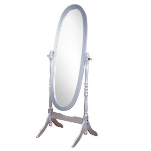 SEVOBAL Bathroom Vanity Mirrors Elegant Freestanding Cheval Mirror with Adjustable Tilt and Sturdy Wood Frame, Silver, 22.5"*16"*59.25" - 1 of 4