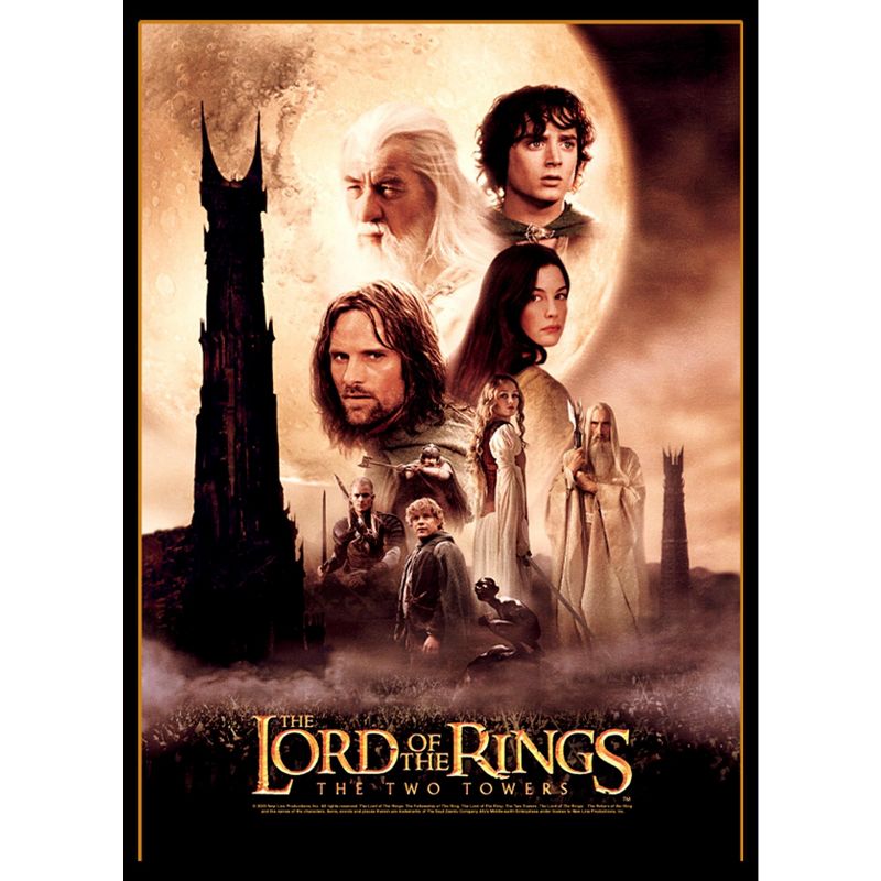 Men's The Lord of the Rings Two Towers Movie Poster T-Shirt, 2 of 6