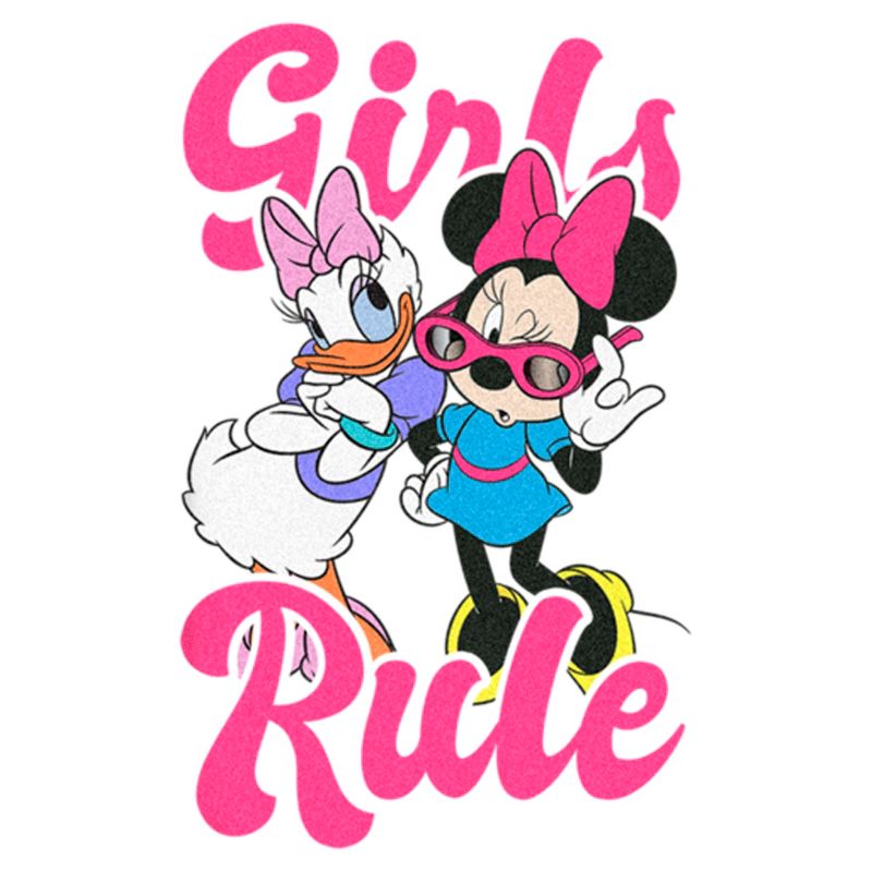 Women's Mickey & Friends Daisy and Minnie Girls Rule T-Shirt, 2 of 5