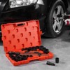 VEVOR 3/4 in Drive Impact Socket Set,27 Pieces SAE 7/8 in to 2in and Metric 22 mm to 50 mm,6 Point Cr-V Alloy Steel, Includes Extension Bars,Red&Black - 2 of 4