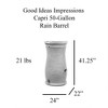 Good Ideas Impressions 50-Gallon Rain Saver Barrel Capri Striated Surface, Dual Spigot Locations with 2 Brass Spigots and Screen, Sandstone - 2 of 4