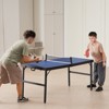 VEVOR Ping Pong Table, Mid-Size Table Tennis Game, Indoor MDF Table Tennis Table, Foldable Portable Complete Ping Pong Table Set with Net, 2 Paddles - 2 of 4