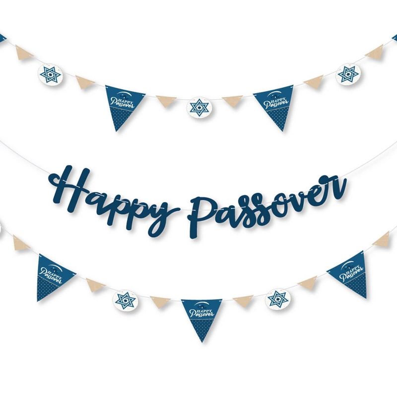 Big Dot of Happiness Happy Passover - Pesach Party Letter Banner Decoration - 36 Banner Cutouts and Happy Passover Banner Letters, 1 of 8