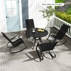 Tangkula 2 PCS Patio Rocking Chairs w/ Ergonomic Backrest Seat Safe Stoppers for Backyard - 3 of 4