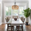 KTMBDW Farmhouse Chandelier, Modern Hanging Pendant Lighting, Rustic Ceiling Light Fixture, Vintage Chandelier for Hallway Dining Room, Brown - 2 of 4
