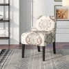 Tangkula Armless Accent Chair w/ Rubber Wood Legs Modern Vanity Chair for Bedroom - 2 of 4