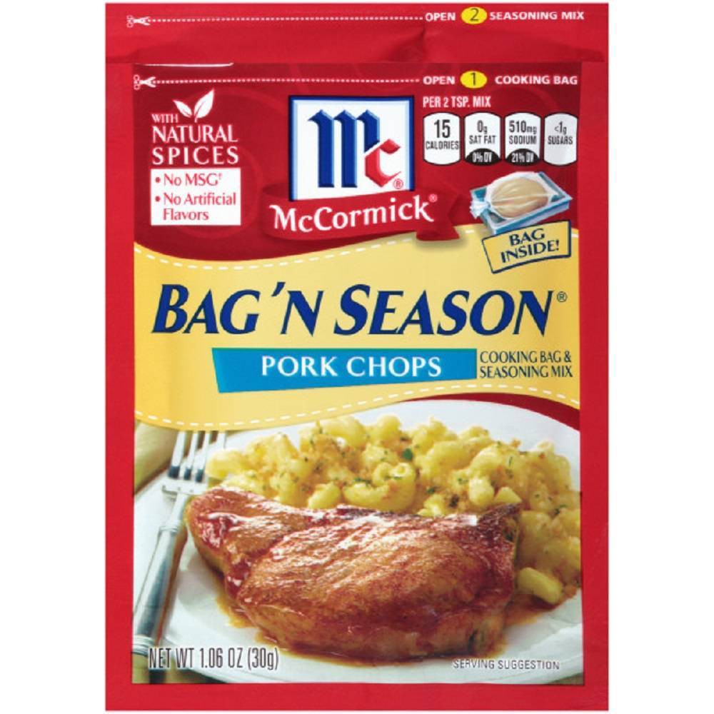 UPC 052100157436 product image for McCormick Bag'N Season Pork Chops 1.06 oz | upcitemdb.com