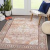 Machine Washable Area Rug Non Slip Non Shedding Rug Boho Printed Low Pile Rugs Vintage Foldable Stain Resistant Indoor Carpet for Bedroom Living Room - 4 of 4