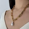 Pompeii3 17" Terry Chain Chunky Heavy Weight Baroque Freshwater Pearl 25mm Pearl Necklace - 3 of 4