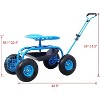 Rolling Garden Cart with 360° Swivel Seat, Tool Tray, and Wheels – Outdoor Gardening Workseat for Easy Mobility and Comfort - 2 of 4