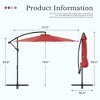 JIONJOY 10ft Cantilever Patio Umbrella - 90° Auto-Tilt, 8 Steel Ribs & UPF 50+ Sun Protection, Waterproof Outdoor Market Umbrella with Cross Base - 2 of 4